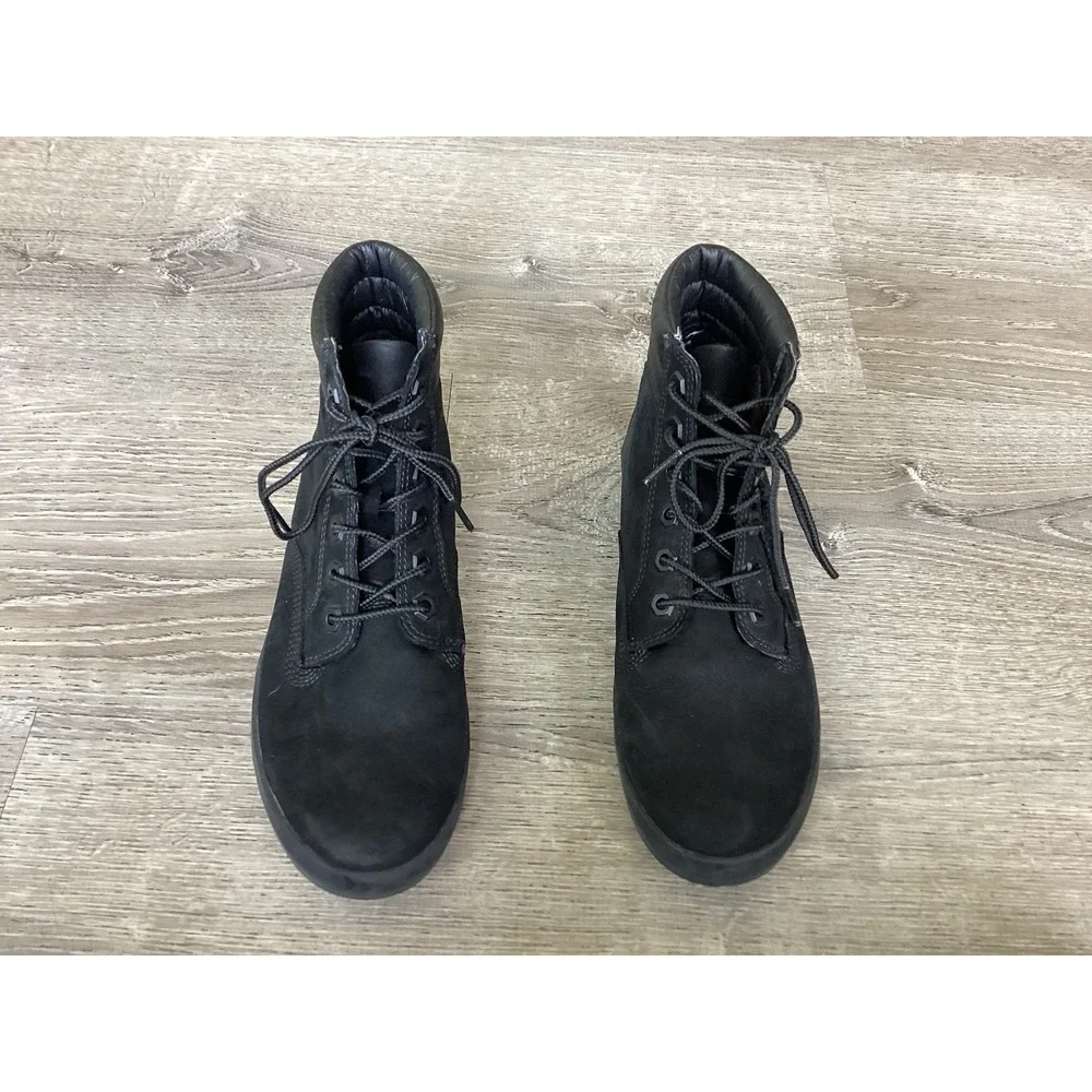 Timberland Boots Womens Size 7 Black Nubuck Chukka Lace Up Ortholite A1KLO9